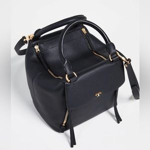 Tory Burch Half Moon Leather Satchel